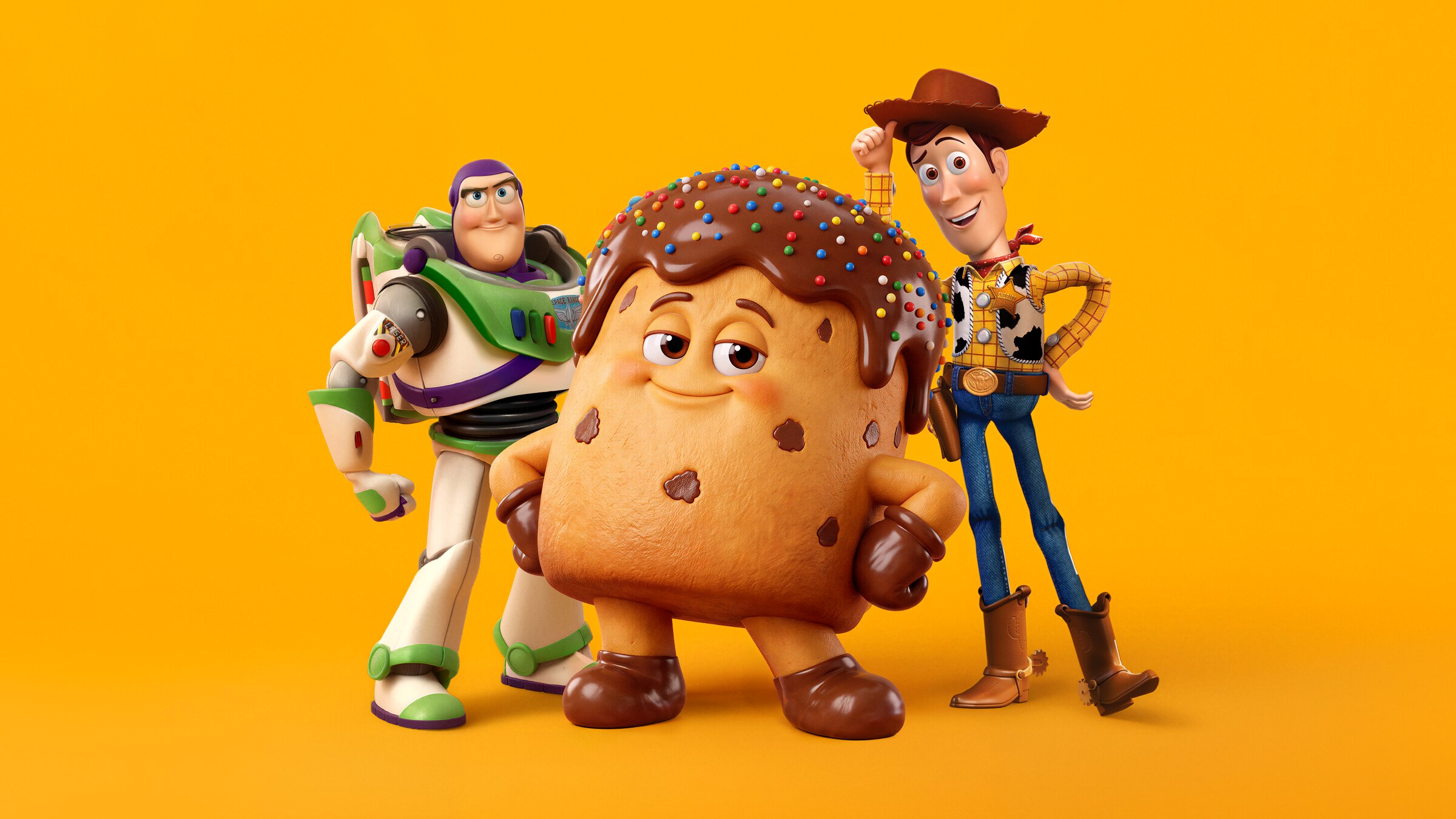 Chocottoy com Buzz Lightyear e Woody