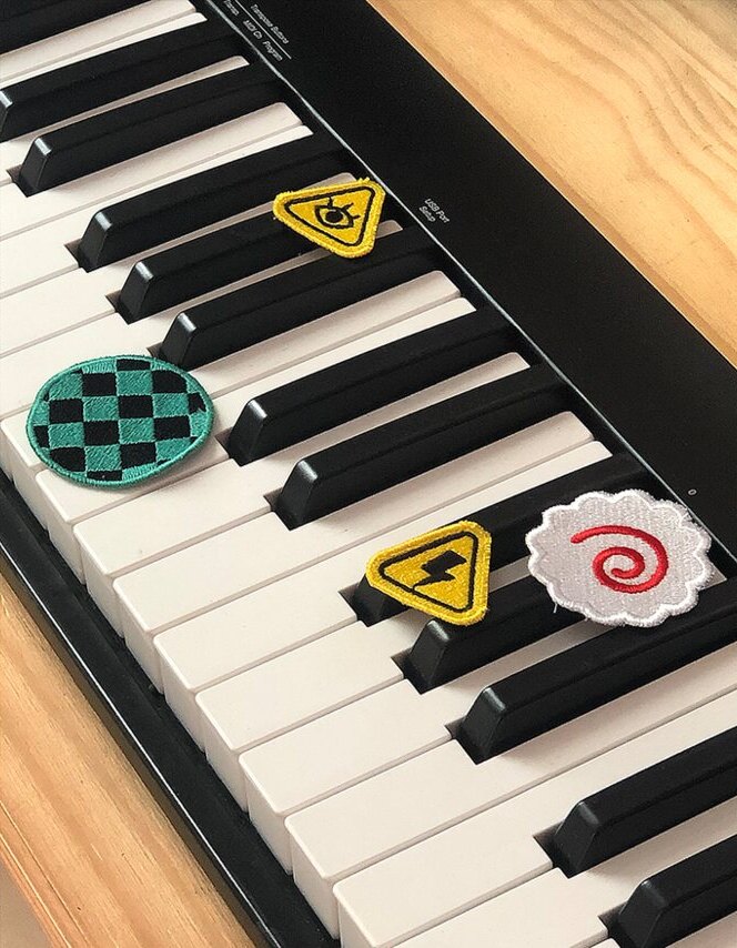 Teclado com stickers